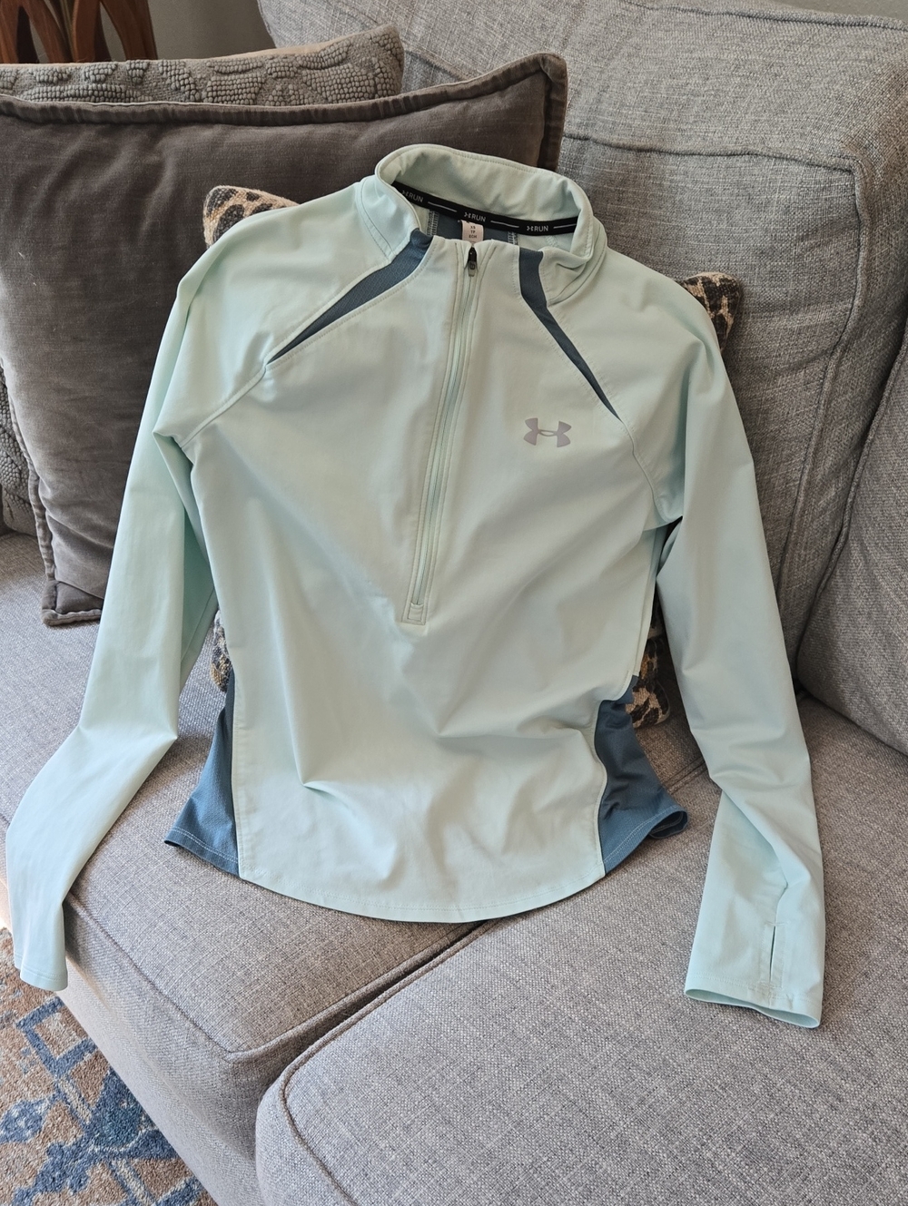 Under Armour Women's Mint Green Half-Zip Performance Pullover